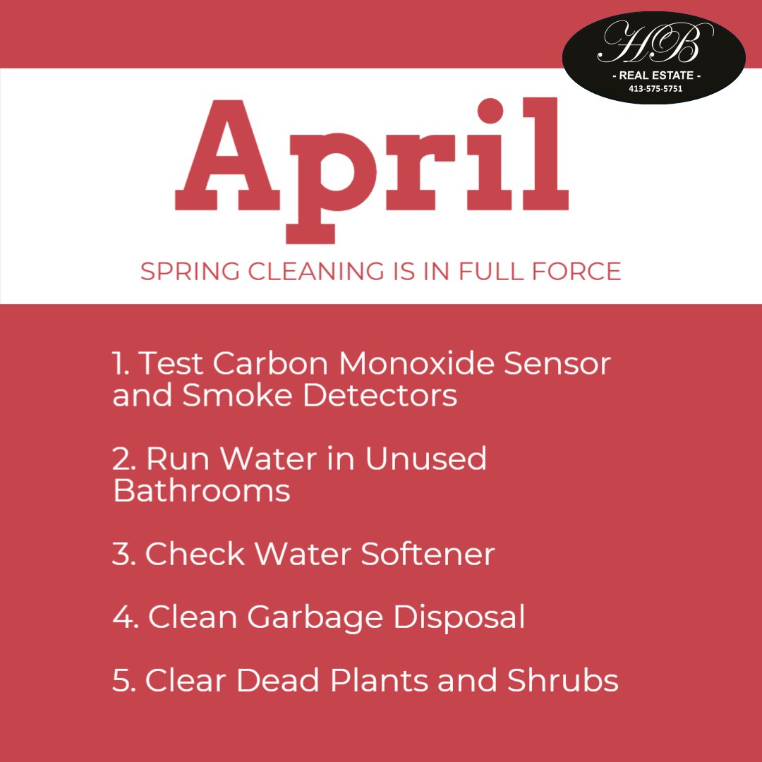 ccmalandrinos's tweet image. Helpful #home #maintenance tips for April. @hbrealestatema #helpfultips #homemaintenance #checkyoursmokes #gettheyardreadyforsummer #checkyourwatersoftener #keepthatdisposalsmellinggood