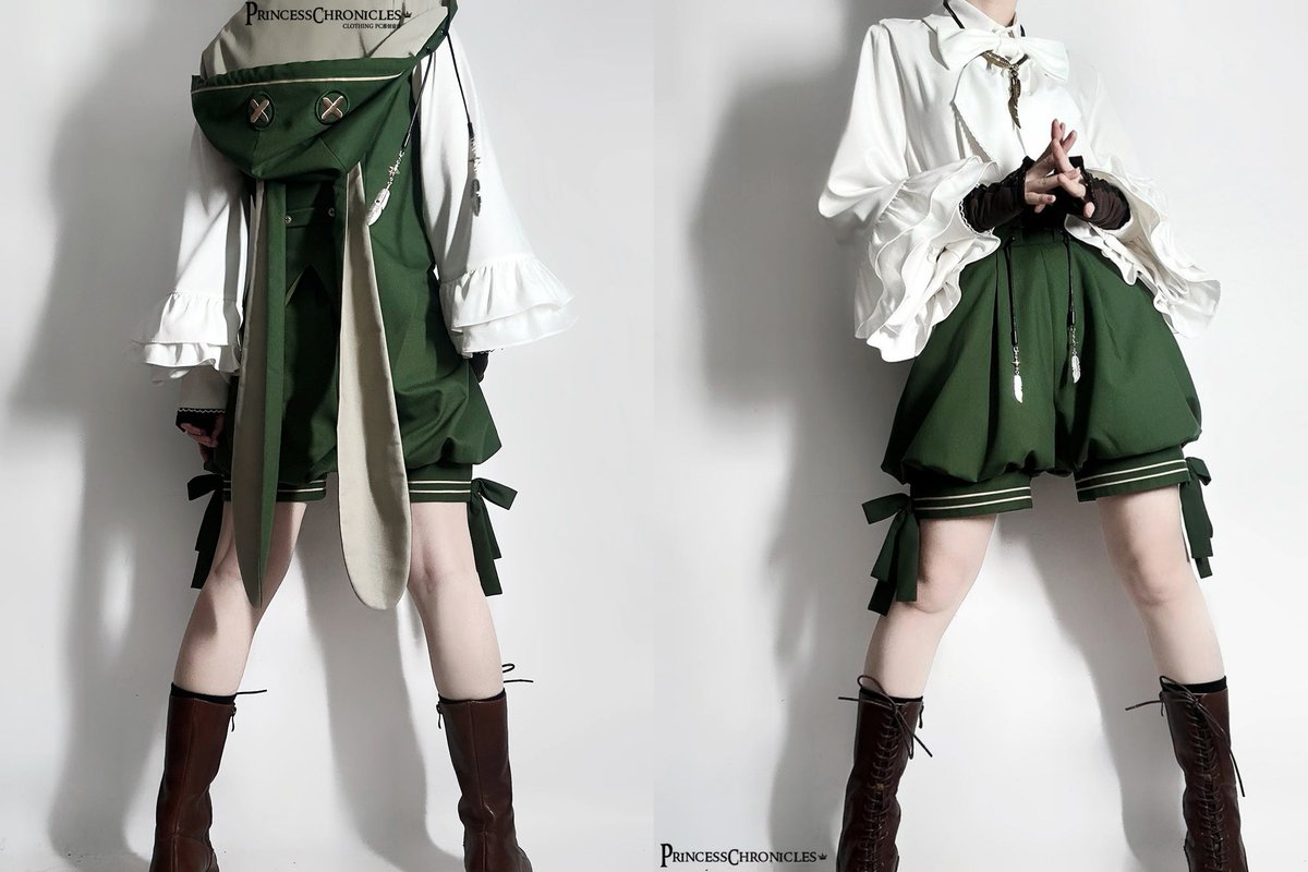 42lolita_'s tweet photo. {Ouji New Release}
This Ouji set has a feeling like a royal bunny prince 🐰
💚Price: from $26.99 to $37.99
💚Size: XS, S, M, L, XL, 2XL
💚Purchase link: https://t.co/uhxOwCcSqF
#OujiLolita #PrinceStyle #LolitaFashion #BunnyAesthetic #OujiVest #OujiCloak #KawaiiOuji https://t.co/HFvYulh1I5
