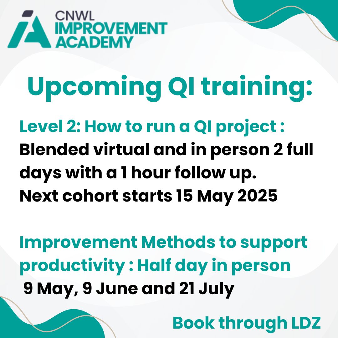 CNWL Quality Improvement (@cnwlimprovement) on Twitter photo New QI training is available to book for <a href="/CNWLNHS/">CNWL NHS FT</a> staff via Learning and Development Zone (LDZ). #CNWLQI New QI training is available to book for <a href="/CNWLNHS/">CNWL NHS FT</a> staff via Learning and Development Zone (LDZ). #CNWLQI