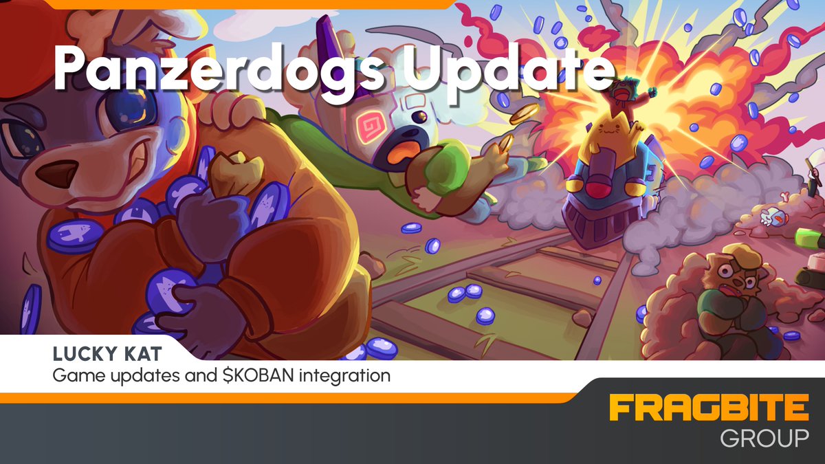 Updates are coming to <a href="/LuckyKatStudios/">Lucky Kat</a> flagship title <a href="/panzerdogs/">Panzerdogs 🪖 🐕</a> 🎮Integration of $KOBAN is right around the corner, soon going live as the token hits public exchanges 🏁

📢fragbitegroup.com/en/press/panze…

🐶x.com/panzerdogs/sta…

$FRAG #gaming #esports #web3