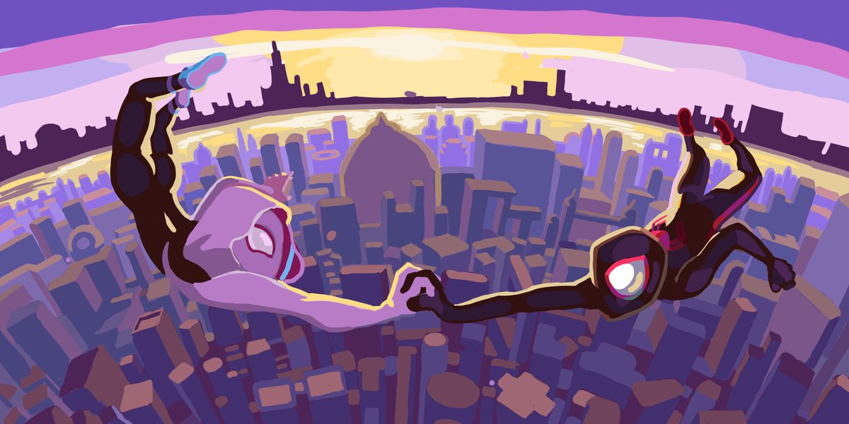ken12112004's tweet image. Gwen &amp;amp; Miles WIP

#BeyondTheSpiderverse #Spiderverse