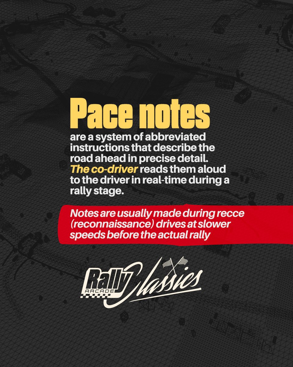 NETK2GAMES's tweet photo. 🎙 Left 5… Right 3… wait, what?!
If rally pace notes sound like a secret language, this one’s for you. Learn the core symbols and take control of every stage to fly through corners like a pro 🏁 Talk rally to me 😏💬
#RallyArcadeClassics #PaceNotes #SimRacing #RallyLife https://t.co/he4bD6X2eJ