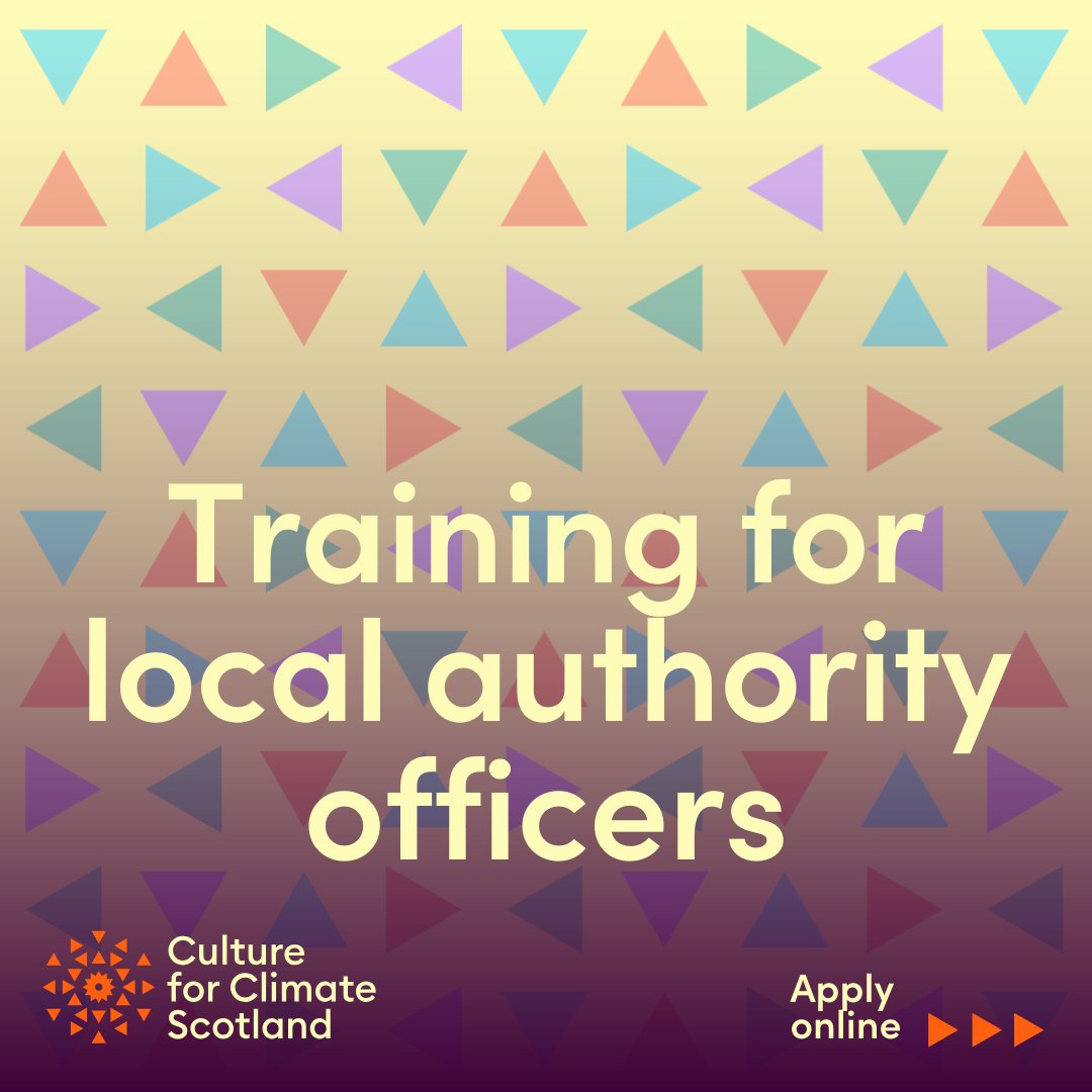 There's still time to sign up for this training programme wit Culture for Climate Scotland on using arts and culture to create a climate ready future. 

Course dates: 14 May - 11 June
Cost: £195 + VAT

Find out more and apply at ow.ly/vXhW50VsXNe