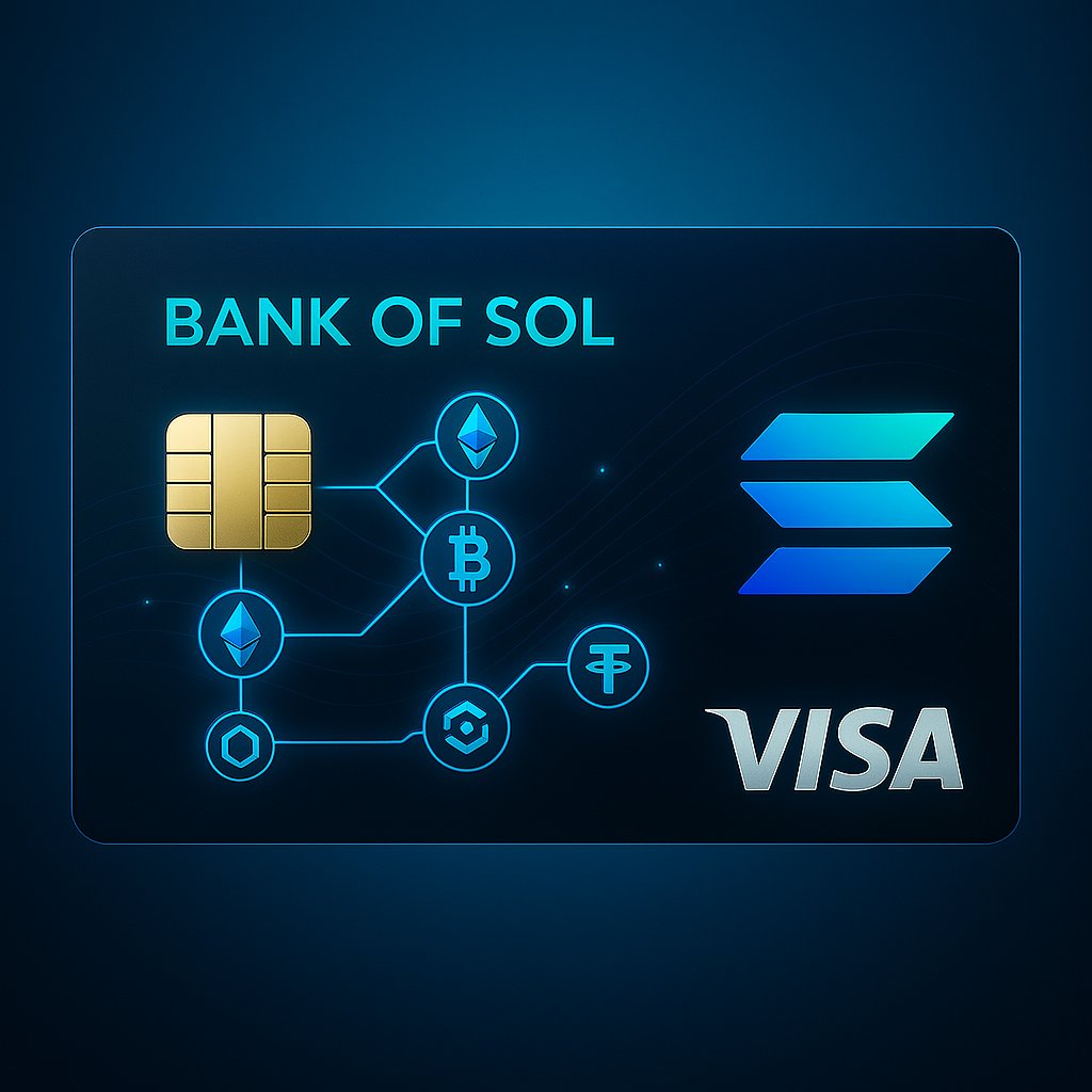 Ino89tv_kevin's tweet photo. 🚀 The Bank of Sol Visa Card – Your Gateway to the Future of Finance!

Imagine a card that does more than just payments – it’s a symbol of innovation, financial freedom, and control. The upcoming Bank of Sol Visa Card is not just a product – it’s a movement.

🌟 Key Features:

Worldwide Acceptance: Use your card anywhere Visa is accepted – online or in-store.

Instant Crypto Conversion: Link your Solana wallet and spend your crypto directly – seamless and real-time.

Sleek, Modern Design: A premium look that speaks the language of Web3 culture.

Secure & Contactless: Equipped with EMV chip and NFC for ultra-fast and secure payments.

🔥 Why You Need It:

In a world moving toward decentralized finance, the Bank of Sol Visa Card is your ultimate tool to bridge crypto with the real world. Whether you're a degen or a serious investor – this card gives you the freedom to live crypto-native.

⏳ Coming Soon:

The launch is near. Early access will be limited – don’t miss your chance to be one of the first holders of the Bank of Sol Visa Card.

#BankOfSol #Solana #VisaCard #CryptoCard #DeFiPayments #SOL #Web3 #CryptoLife #DigitalFreedom #CryptoVisa #SolanaCard #BankingReimagined #PayWithCrypto #ComingSoon #BullishOnSol #Web3Finance
@Bank_of_SOL