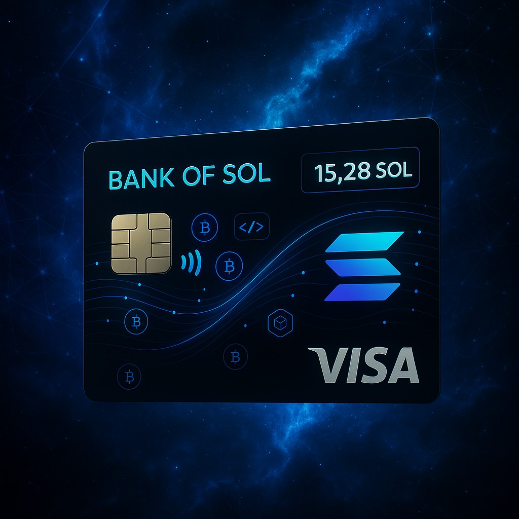 Ino89tv_kevin's tweet photo. 🚀 The Bank of Sol Visa Card – Your Gateway to the Future of Finance!

Imagine a card that does more than just payments – it’s a symbol of innovation, financial freedom, and control. The upcoming Bank of Sol Visa Card is not just a product – it’s a movement.

🌟 Key Features:

Worldwide Acceptance: Use your card anywhere Visa is accepted – online or in-store.

Instant Crypto Conversion: Link your Solana wallet and spend your crypto directly – seamless and real-time.

Sleek, Modern Design: A premium look that speaks the language of Web3 culture.

Secure & Contactless: Equipped with EMV chip and NFC for ultra-fast and secure payments.

🔥 Why You Need It:

In a world moving toward decentralized finance, the Bank of Sol Visa Card is your ultimate tool to bridge crypto with the real world. Whether you're a degen or a serious investor – this card gives you the freedom to live crypto-native.

⏳ Coming Soon:

The launch is near. Early access will be limited – don’t miss your chance to be one of the first holders of the Bank of Sol Visa Card.

#BankOfSol #Solana #VisaCard #CryptoCard #DeFiPayments #SOL #Web3 #CryptoLife #DigitalFreedom #CryptoVisa #SolanaCard #BankingReimagined #PayWithCrypto #ComingSoon #BullishOnSol #Web3Finance
@Bank_of_SOL