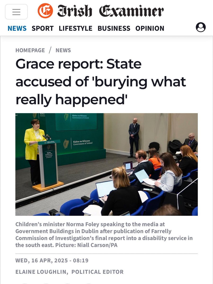 We are supposed to believe that Grace who is non verbal was not abused in the manner that was alleged. 

This morning on <a href="/morningireland/">Morning Ireland</a> CEO of <a href="/InclusionIre/">Inclusion Ireland</a> <a href="/dervalmcd/">Derval</a> gave an in depth interview highlighting how the Irish state has and continues to fail those who we should be