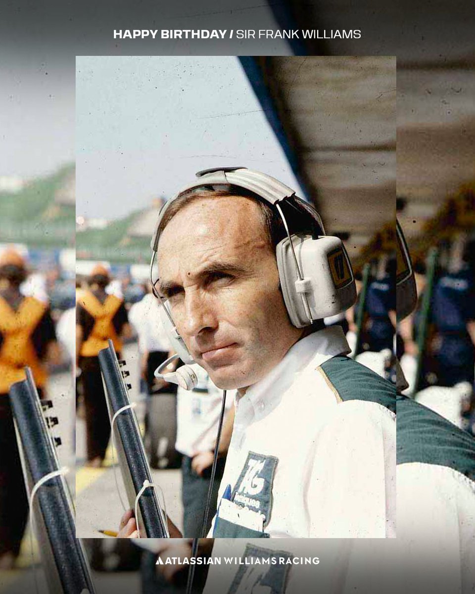 WilliamsRacing's tweet photo. Remembering our founder, Sir Frank Williams on his birthday 💙 https://t.co/j6Q4ot0v1y