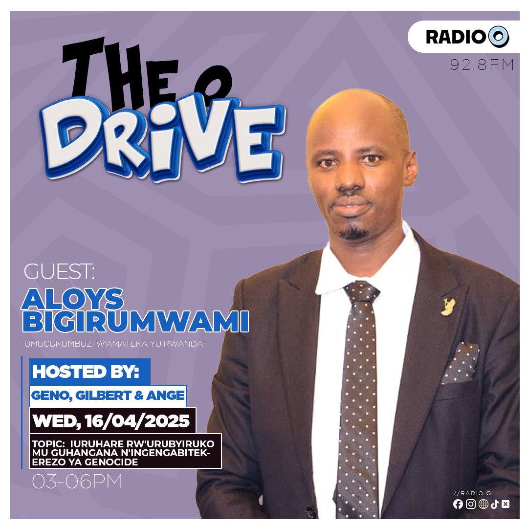 Tv_RadioO's tweet photo. Don’t miss today's #TheODrive with special guest Aloys Bigirumwami! Insight, inspiration, and real talk — all in one show. Stay tuned! https://t.co/hxsKp7DcDl