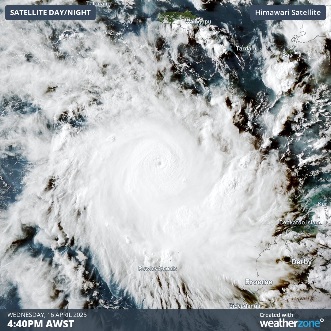 The pinhole eye at the centre of Severe Tropical Cyclone Errol is a sign that the system is rapidly intensifying. Errol is on track to go from category 1 to category 4 in the space of just 24 hours.