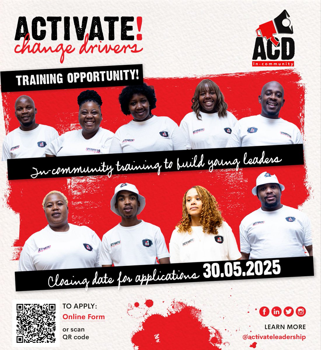 ICYMI | Our recruitment drive for 2025 is targeted at the following local municipalities:  

1. Matatiele 2. Maluti-a-Phofung 3. Emfuleni 4. Ray Nkonyeni 5. Lepelle Nkumpi 6. Thembisile Hani 7. Rustenburg 8. Ga-Segonyana 9. Saldanha Bay

Are you in the ages 18-35 with an existing