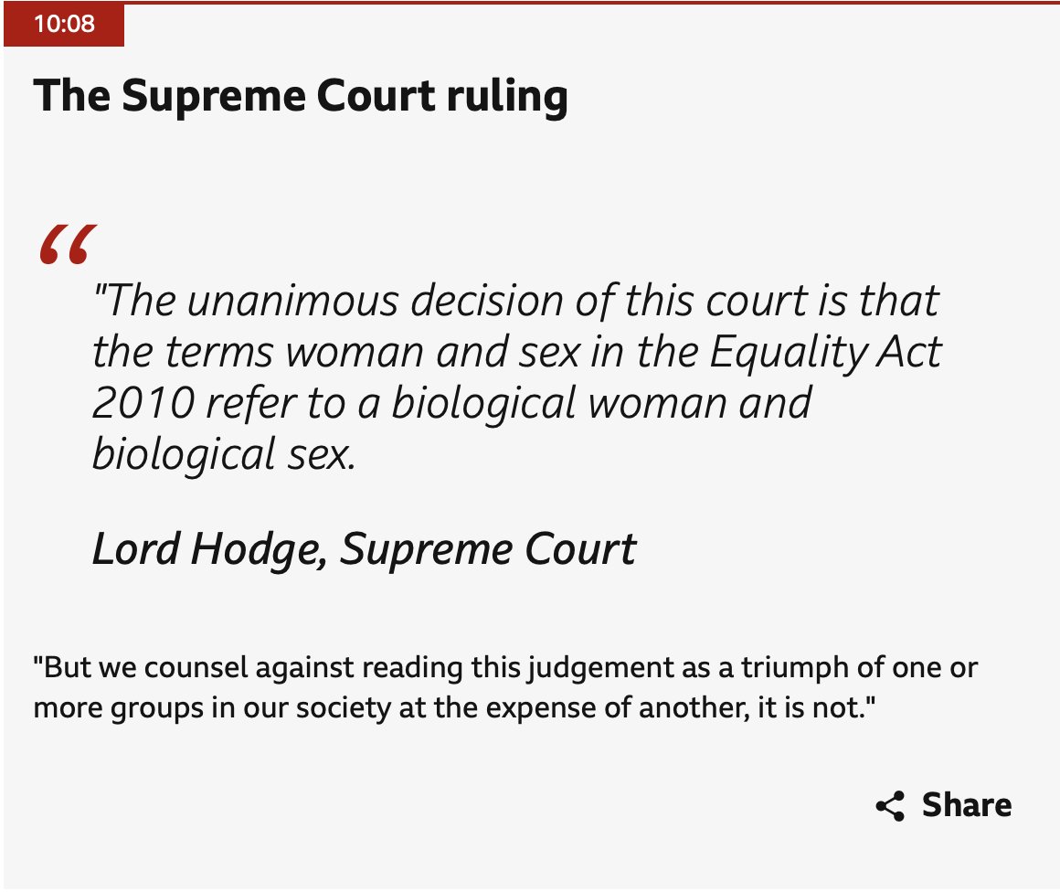 Peter Lynas (@peterlynas) on Twitter photo Lots more analysis needed, but in short 'For Woman Scotland' have won - the appeal has been unanimously allowed. As the court says - no group has won. Trans people are protected, but there is now greater clarity and protection for women. Lots more analysis needed, but in short 'For Woman Scotland' have won - the appeal has been unanimously allowed. As the court says - no group has won. Trans people are protected, but there is now greater clarity and protection for women.