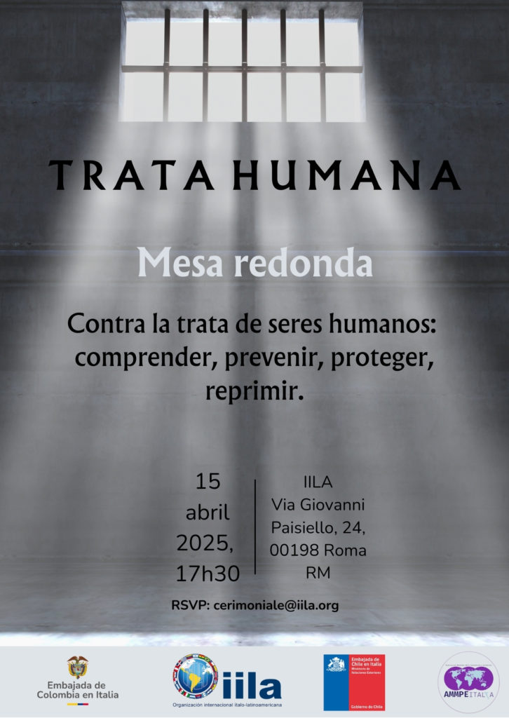 Embajada de Chile en Italia/ Ambasciata del Cile (@embajadachileit) on Twitter photo “Tratta di esseri umani: comprendere, prevenire, proteggere, arginare il fenomeno”. Presso la sede dell’IILA si è tenuta una tavola rotonda dedicata a un dramma che colpisce ancora oggi i più vulnerabili. <a href="/iila_org/">IILA</a> <a href="/EmbColItalia/">Embajada de Colombia en Italia</a> <a href="/AmmpeItalia/">AMMPE Italia</a> “Tratta di esseri umani: comprendere, prevenire, proteggere, arginare il fenomeno”. Presso la sede dell’IILA si è tenuta una tavola rotonda dedicata a un dramma che colpisce ancora oggi i più vulnerabili. <a href="/iila_org/">IILA</a> <a href="/EmbColItalia/">Embajada de Colombia en Italia</a> <a href="/AmmpeItalia/">AMMPE Italia</a>