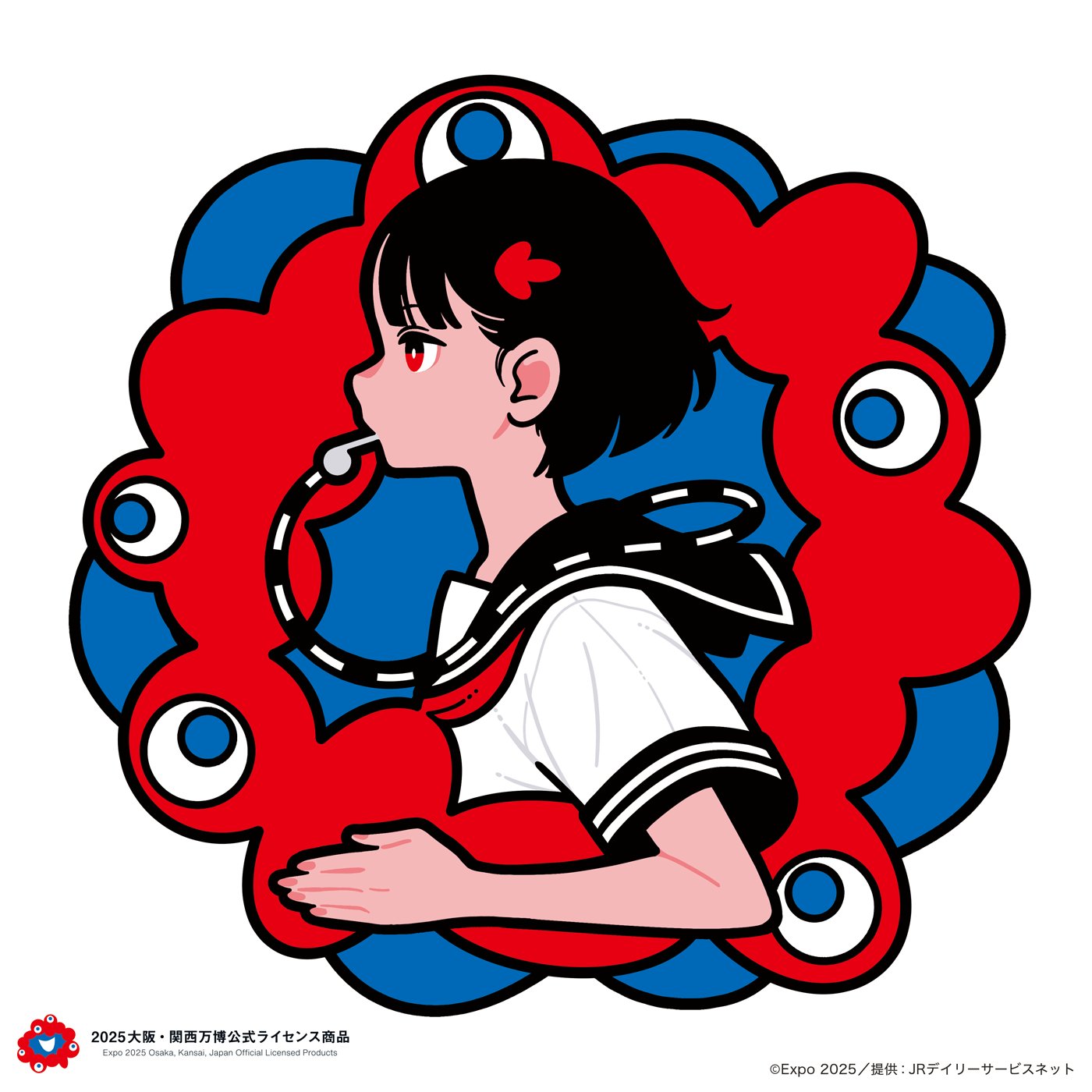 【XL】万博 ミャクミャク 美好よしみ コラボTシャツ ホワイト XL】万博 ミャクミャク 美好よしみ コラボTシャツ ホワイト