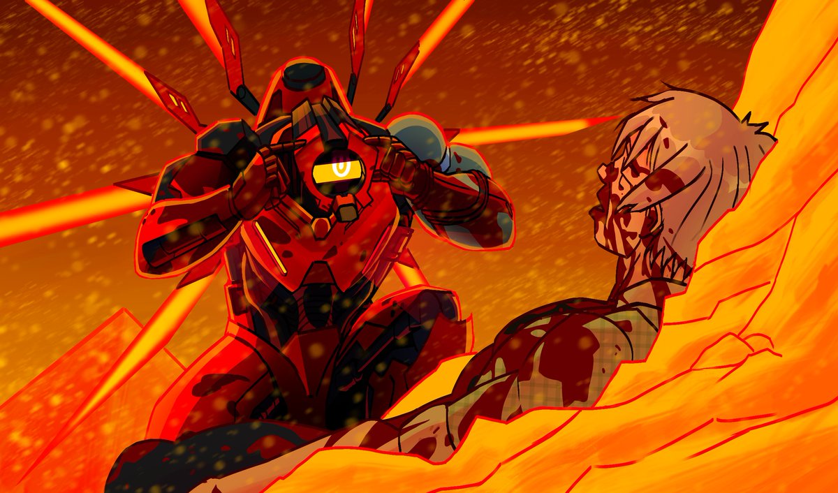RT @bloody_crt: Hakita dying or something. #ultrakill #ultrakillfanart
