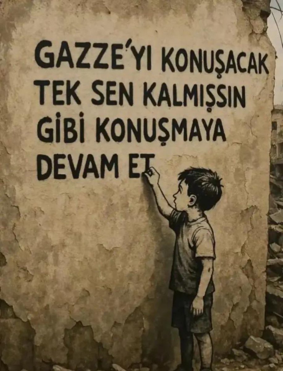 Yarın Mahşer’de, ‘Tüm Günlerimi Versem de Bugüne Dönebilsem’ diyeceğiz...  
Çünkü Zulmü Durdurmak için Elimizden Geleni Yapmadık.  

Ama Çok Geç Olacak.  

Şimdi Susmak, Yarının Pişmanlığıdır.  
#TakeActionForGazaGazze