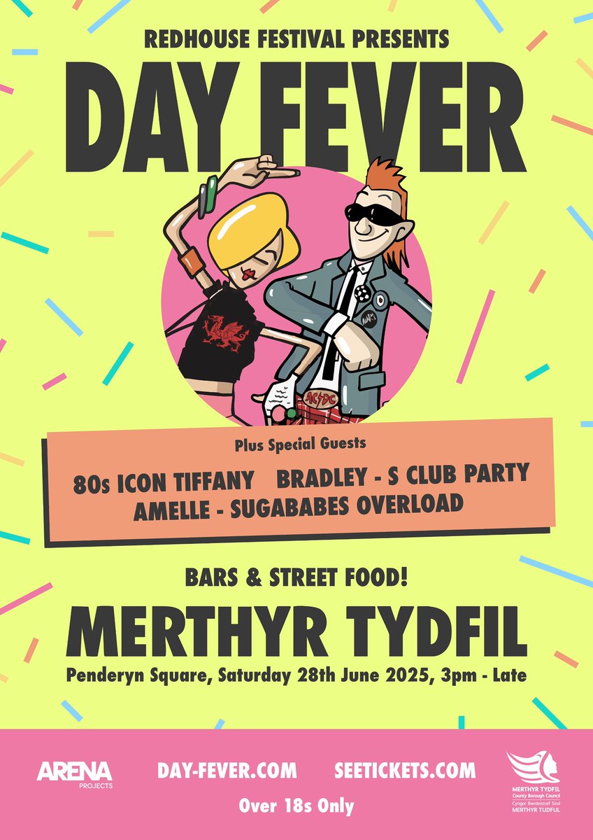 DAY FEVER SUMMER PARTY ☀️

We are pleased to announce that we will be transforming Merthyr town centre in an epic outdoor celebration. 

Merthyr is our co founder Jonny Owen’s home town so it feels right that we should bring the summer party to Wales 🏴󠁧󠁢󠁷󠁬󠁳󠁿

dayfever.os.fan/day-fever---me…