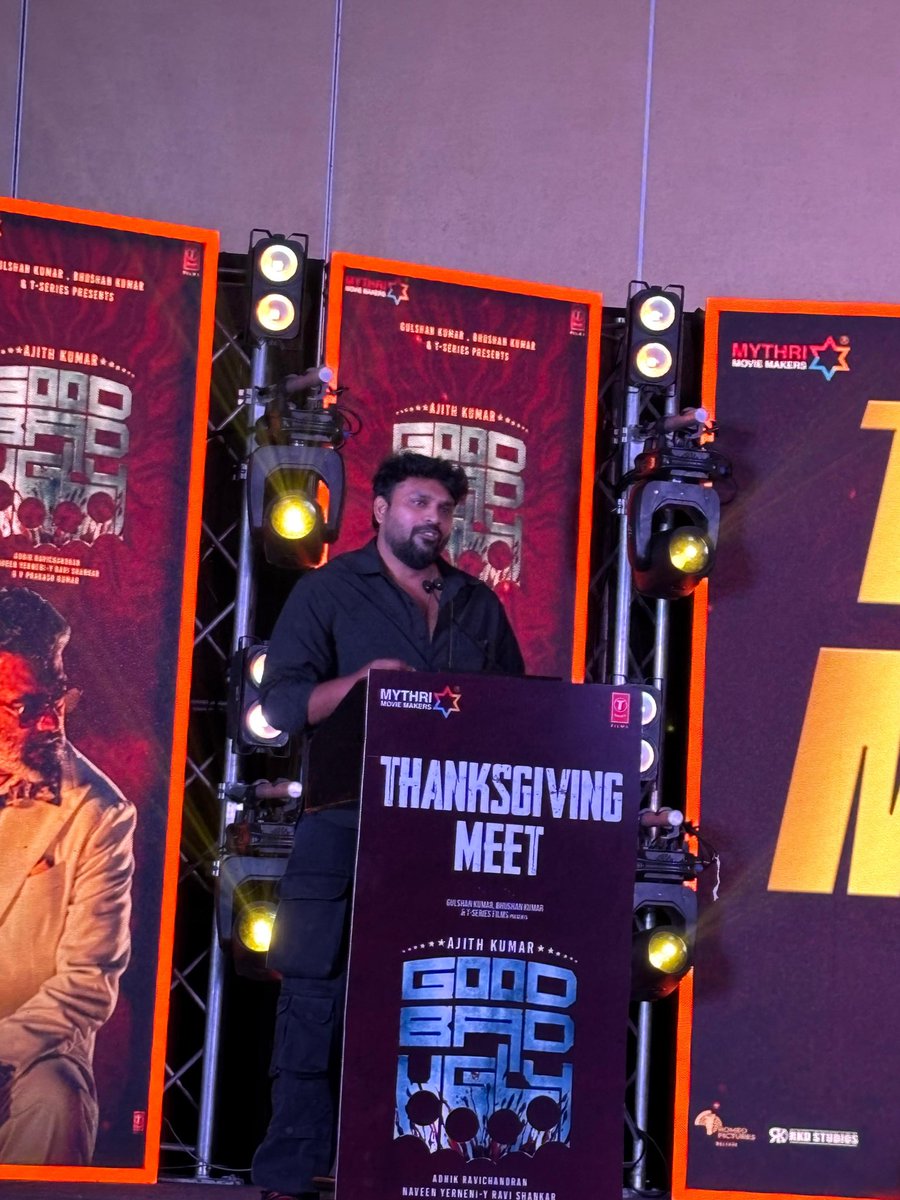 Done Channel (@donechannel1) on Twitter photo Heartfelt thanks to <a href="/Adhikravi/">Adhik Ravichandran</a>, <a href="/gvprakash/">G.V.Prakash Kumar</a> , <a href="/MythriOfficial/">Mythri Movie Makers</a> & Priya P for this opportunity 🙏.
Special shoutout to <a href="/iam_arjundas/">Arjun Das</a> sir for his fiery performance & Anu ma'am for stunning costumes 👏. Proud to be part of this project!
#Goodbadugly #thanksgivingmeet Heartfelt thanks to <a href="/Adhikravi/">Adhik Ravichandran</a>, <a href="/gvprakash/">G.V.Prakash Kumar</a> , <a href="/MythriOfficial/">Mythri Movie Makers</a> & Priya P for this opportunity 🙏.
Special shoutout to <a href="/iam_arjundas/">Arjun Das</a> sir for his fiery performance & Anu ma'am for stunning costumes 👏. Proud to be part of this project!
#Goodbadugly #thanksgivingmeet