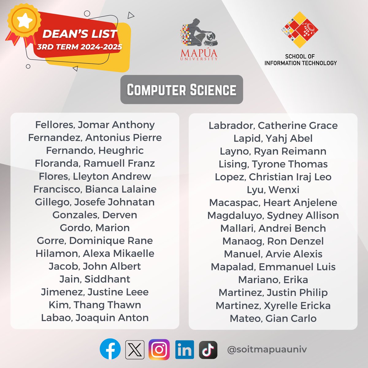 School of IT, Mapúa University tweet media