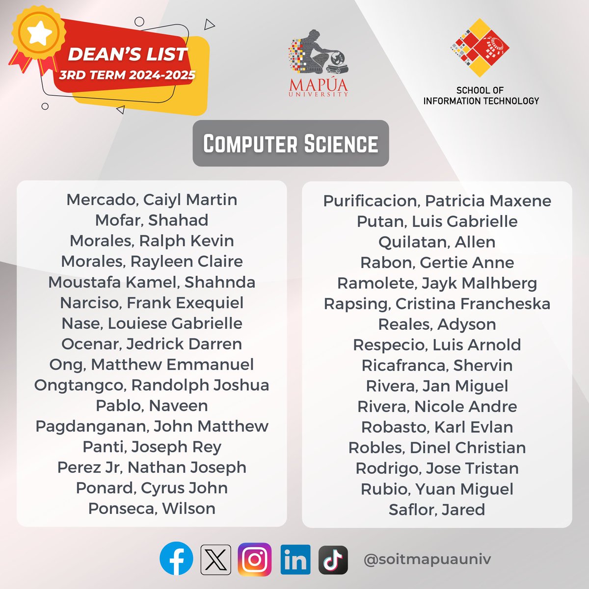 School of IT, Mapúa University tweet media