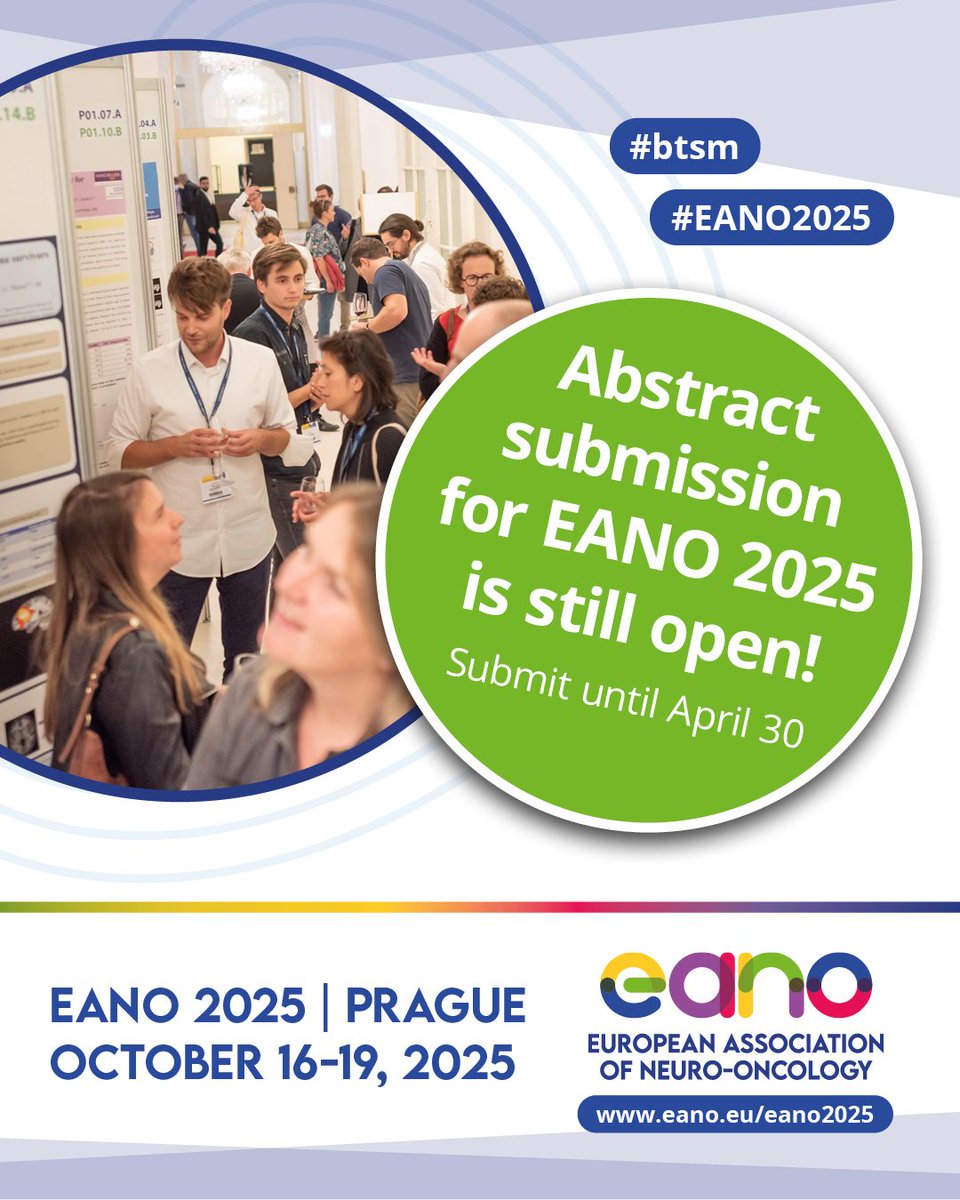 🚀 Just 2 weeks left to submit your abstract for #EANO2025 in #Prague! Don't miss your chance to share your research with the world. Submit your work by April 30 and join us for an incredible event this October. We can't wait to see your contributions! 🔬 eano.eu/eano2025/