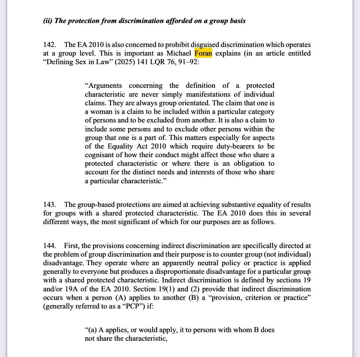 Congratulations to my friend <a href="/michaelpforan/">Michael Foran</a> for being cited in todays landmark U.K. Supreme Court judgment in For Women Scotland Ltd (Appellant) v The Scottish Ministers (Respondent) 

supremecourt.uk/cases/uksc-202…