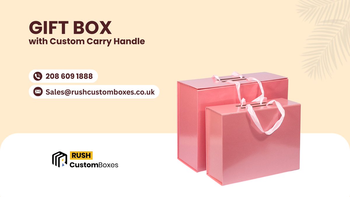 Rushcustomboxuk's tweet photo. Give your gifts the upgrade they deserve with our custom gift box with handle – stylish, strong, and made to impress.

#CustomGiftBox #GiftPackaging #BoxesWithHandle #ProductPackaging #UKBusiness #CustomBoxDesign https://t.co/Efaz8KwExu