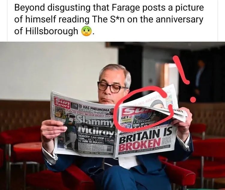 😡👊🏻😡👊🏻😡👊🏻😡👊🏻😡
What a disgusting c*nt!

#hillsborough #farage #Reformuk