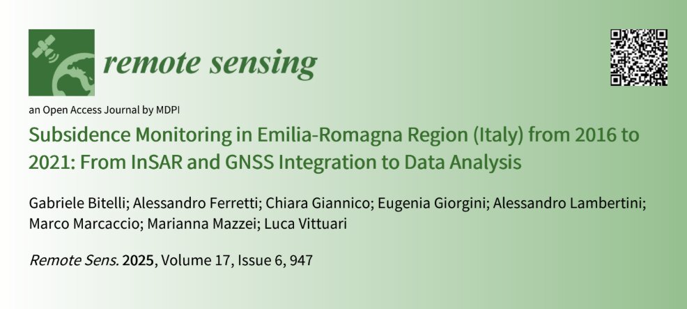 ✅🛰️As leading experts in #InSAR technology, TREA is proud to share our latest co-authored research on #ground #movement in #EmiliaRomagna, an Italian region particularly vulnerable to #subsidence due to its #geological composition and human activity.
mdpi.com/2072-4292/17/6…