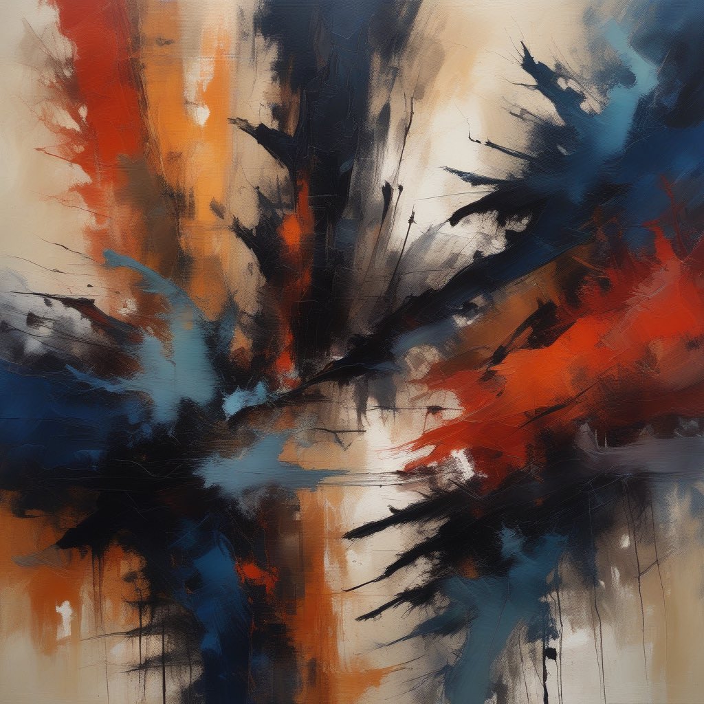 When the soul breaks its silence, it looks like this—
a dance of fire and shadow, untamed and true.

#AbstractArt #EmotionalExpression #ContemporaryPainting #ModernArt #VisualPoetry