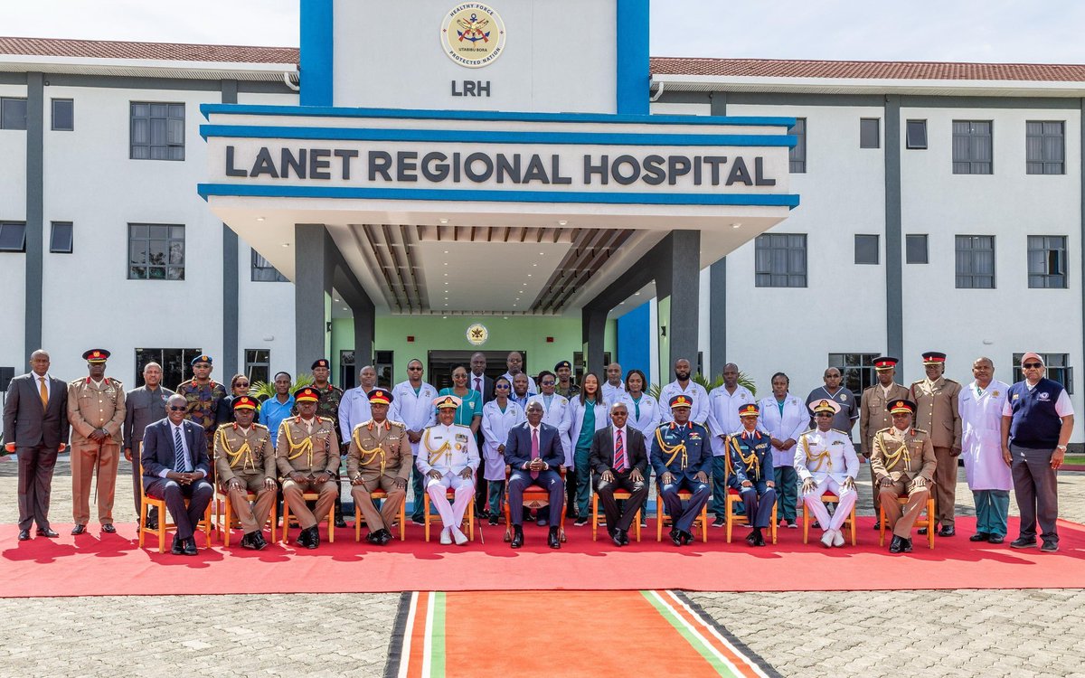 President William Ruto opens the Lanet Regional Hospital at the Kenya Military Academy in Lanet, Nakuru County.