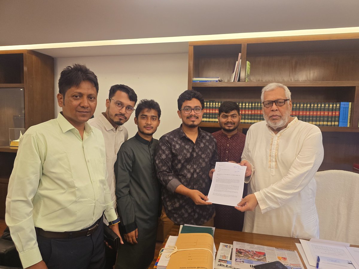 Today, on 16 April 2025, we submitted a memorandum to the Honorable Adviser to the Ministry of Road Transport and Bridges, Muhammad Fawzul Kabir Khan, demanding the expansion of the Chattogram–Cox’s Bazar Highway into a six-lane expressway.