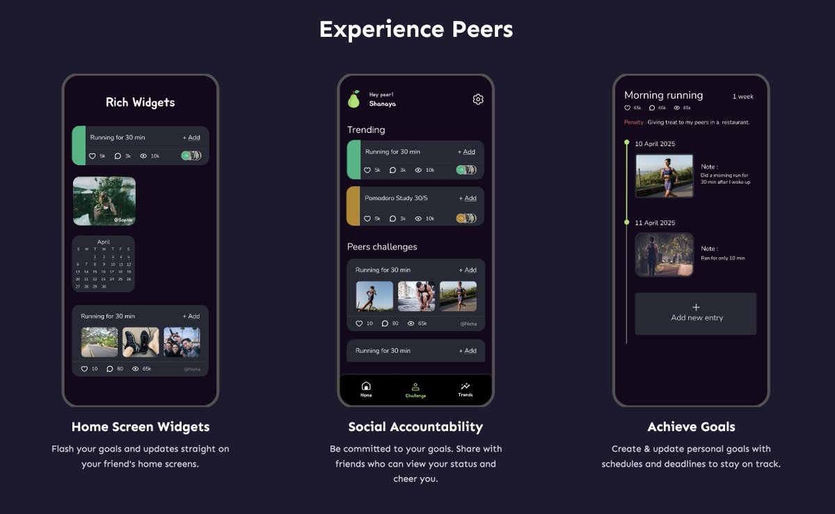 learner_sunil's tweet image. Share your goals in a widget &amp;amp; grow with accountability. Connect with friends &amp;amp; family right on their home screens. 🚀 Join the waitlist now! byteripple.com/peers

Feedback appreciated.
#buildinpublic