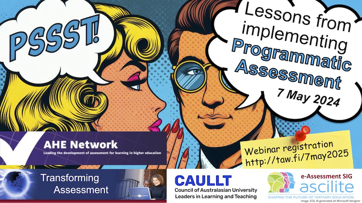 Transform Assessment (@transformassess) on Twitter photo Next wbnr 7 May 2025 "Lessons from implementing programmatic assessment" with <a href="/AheConference/">AHE Conference</a> reg taw.fi/7may2025 Attn: <a href="/ascilite/">ASCILITE</a> @caullt <a href="/eAssess/">The eAssessment Association</a> <a href="/TEQSAGov/">TEQSA</a> <a href="/CRADLEdeakin/">CRADLE: Find us on Bluesky</a> <a href="/NCVER/">NCVER</a> <a href="/auselearn/">E-learning Strategy</a> <a href="/ACODEnews/">ACODE exec</a> @JISC @HERDSA3 <a href="/ODLAAorg/">ODLAA: Borderless Learning | Transforming Futures</a> <a href="/AEAe_2000/">AEA-Europe</a> <a href="/AuthAssmtMat/">authenticassessment</a> <a href="/QQI_connect/">QQI</a> <a href="/QAAtweets/">QAA</a> Next wbnr 7 May 2025 "Lessons from implementing programmatic assessment" with <a href="/AheConference/">AHE Conference</a> reg taw.fi/7may2025 Attn: <a href="/ascilite/">ASCILITE</a> @caullt <a href="/eAssess/">The eAssessment Association</a> <a href="/TEQSAGov/">TEQSA</a> <a href="/CRADLEdeakin/">CRADLE: Find us on Bluesky</a> <a href="/NCVER/">NCVER</a> <a href="/auselearn/">E-learning Strategy</a> <a href="/ACODEnews/">ACODE exec</a> @JISC @HERDSA3 <a href="/ODLAAorg/">ODLAA: Borderless Learning | Transforming Futures</a> <a href="/AEAe_2000/">AEA-Europe</a> <a href="/AuthAssmtMat/">authenticassessment</a> <a href="/QQI_connect/">QQI</a> <a href="/QAAtweets/">QAA</a>