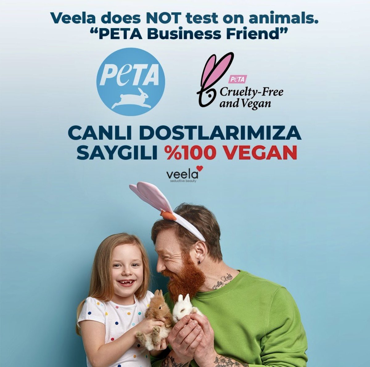 Canlı dostlarımıza zarar vermeden güzelliğe ulaşmak mümkün!
Veela ürünleri %100 vegan, hayvan dostu ve PETA onaylı.
Doğaya, hayvanlara ve cildinize saygılı bir bakım için buradayız.
#CrueltyFree #VeganBeauty #Veela