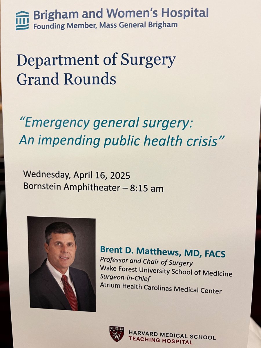 Nimeri_MD's tweet image. What an honor &amp; privilege to have the surgeon in chief @AtriumHealth
@BrentDMatthews as the visiting Professor lecture @BrighamSurgery Grand Rounds.
THANK YOU Brent!
@SAGES_Updates @AtriumHealthWFB
@CMC_GSResidents