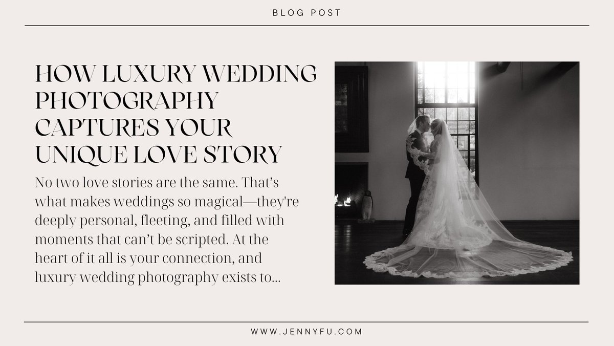 Your love story deserves more than a highlight reel. It deserves to be felt. Discover how luxury wedding photography turns fleeting moments into a timeless legacy. Read our blog here-->

jennyfu.com/how-luxury-wed…

#luxuryweddingphotography #jennyfustudio #timeless