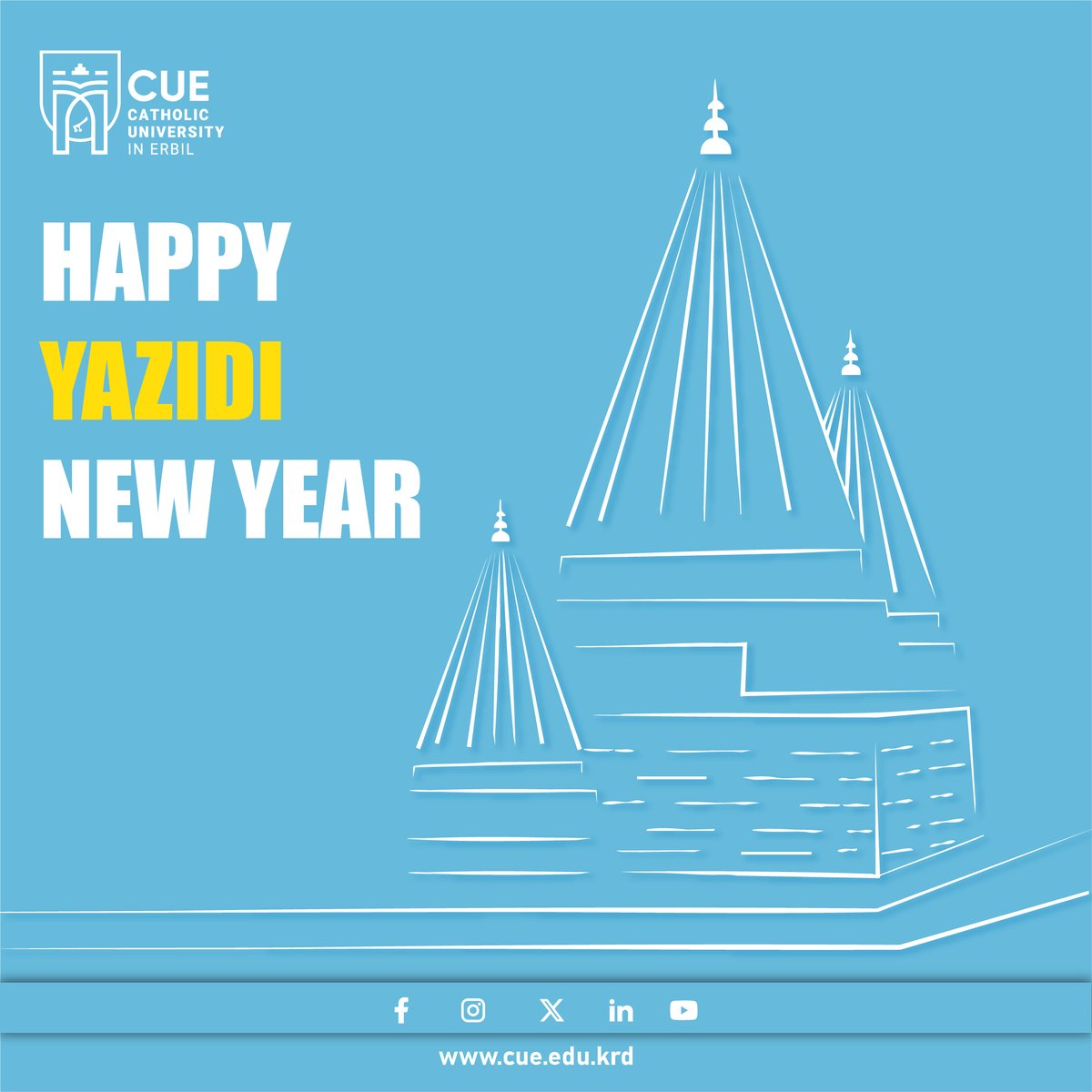 Happy Yazidi New Year! The Catholic University in Erbil extends warm wishes to all Yezidis for a happy and prosperous New Year.

#CUE