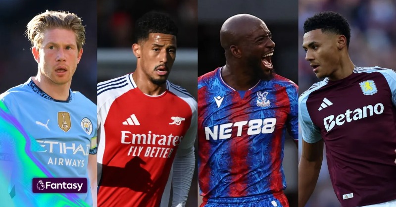 OfficialFPL's tweet photo. It's almost Double Gameweek 33 time for Man City, Arsenal, Crystal Palace and Aston Villa 🔜

But who are the best picks from those clubs? Our #FPL experts rank the top options 🔢