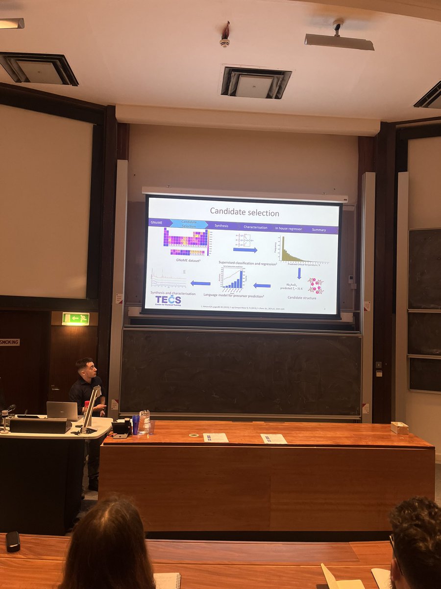BCS_CDT's tweet photo. @NatalieFey_NLS Following on we have Krystof Chrappova from our 2020 cohort, talking to us about his research with Prof. Simon Hall into the discovery of new functional materials, harnessing data-driven approaches ๐ฅ๏ธโ๏ธ #DCFest #TECS #CDT #EPSRC https://t.co/hPfNpLv8sg