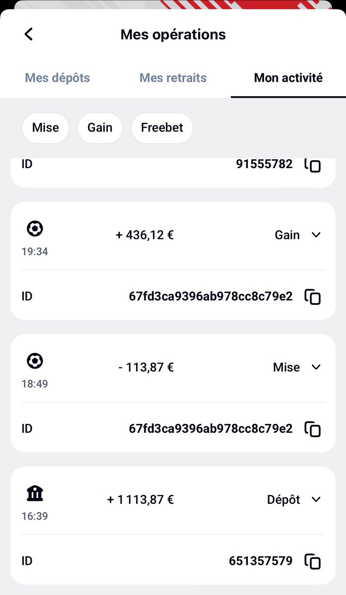 JokerTps's tweet image. J’voulais pas faire de tweet mais j’vois que je n’ai pas le choix. 

Tout commence avec l’erreur de ma part d’un dépôt de 1 113€ au lieu de 113€ via PayPal. 

Ayant fait une erreur je tente le retrait et bien évidement il est mis en attente.

Je décide de jouer les 113€ sur un…