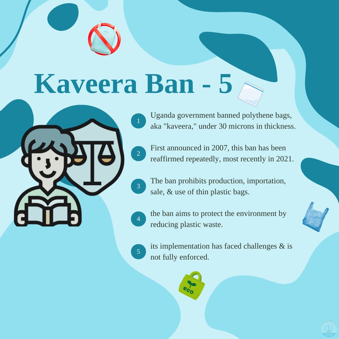 ucpaUG's tweet image. Uganda's kaveera (Plastic bag) ban is part  of a wider trend in the @jumuiya , with Rwanda, Kenya, &amp;amp; Tz also having banned/restricted the use of #plasticbags

5 Facts About 🇺🇬's #KaveeraBan⤵️