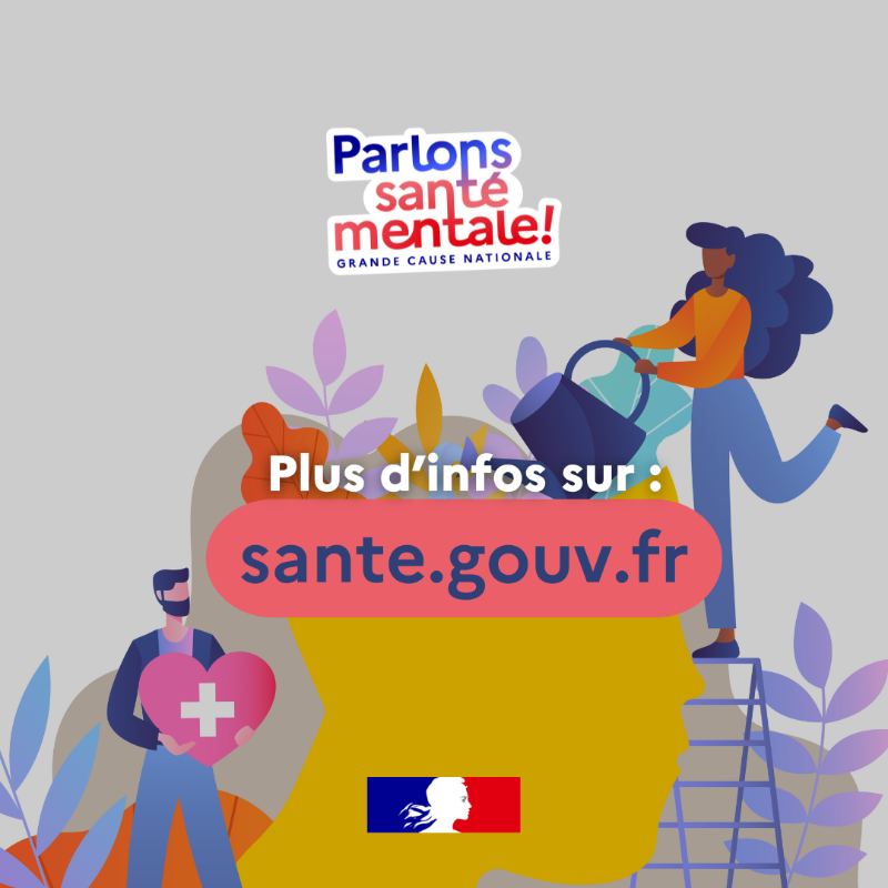 Sante_Gouv's tweet photo. #SantéMentale | 💙 Parlons santé mentale !
🔹 23 % des Français estiment ne pas assez prendre soin de leur santé mentale, un chiffre qui monte à 36 % des femmes et 38 % des 18-24 ans.