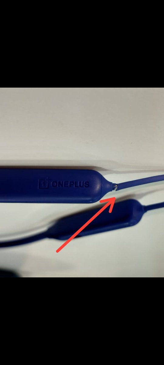 Padidalaraja's tweet image. Bought OnePlus Bullets Z2 Bluetooth Wireless on 10-03-2025, and the wire broke by 06-04-2025.
Just under a month of use — and it's already damaged.
Very poor quality. Totally disappointed.
#OnePlus #BulletsZ2 #BadQuality
