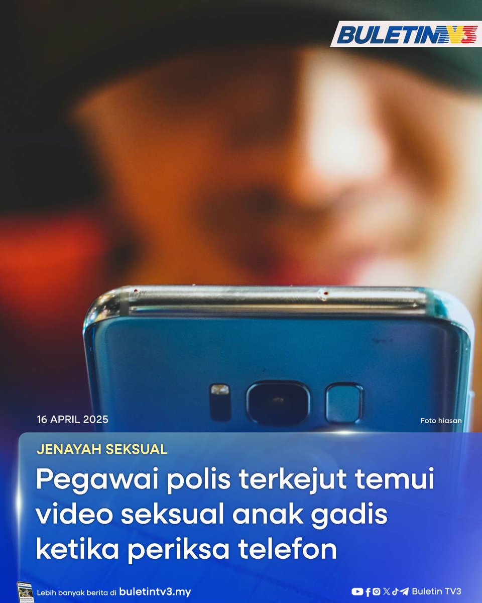 BuletinTV3's tweet photo. JENAYAH SEKSUAL | Seorang pegawai polis yang terdetik memeriksa telefon bimbit milik anak perempuannya berusia 14 tahun terkejut menemukan video perlakuan seksual gadis itu bersama lelaki.
#BuletinTV3 #videoseks #gejalasosial #telefonpintar https://t.co/WsExDZteXt