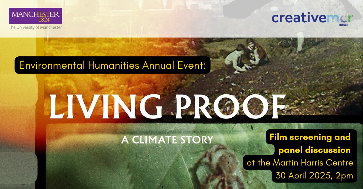 Creative Manchester (@uomcreativemcr) on Twitter photo 2 weeks: Watch and discuss <a href="/UoMDrama/">UoM Drama & Film</a> grad Emily Munro’s Living Proof: A Climate Story, on Scotland’s deep connection with #ClimateCrisis
🗓️30/04
⏰2pm
Book now ow.ly/r9pP50Vhfo1 2 weeks: Watch and discuss <a href="/UoMDrama/">UoM Drama & Film</a> grad Emily Munro’s Living Proof: A Climate Story, on Scotland’s deep connection with #ClimateCrisis
🗓️30/04
⏰2pm
Book now ow.ly/r9pP50Vhfo1