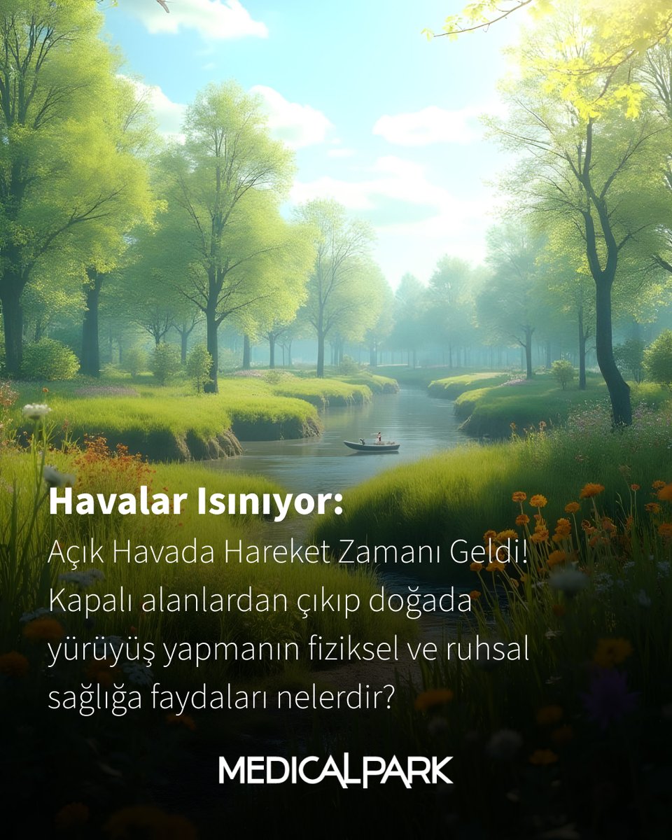 Açık havada vakit geçirmenin faydalarına gelin birlikte göz atalım:
✔️ Daha iyi oksijen alımı → Beyin fonksiyonlarını güçlendirir.
✔️ Gün ışığına maruz kalma → D vitamini seviyenizi artırır.
✔️ Düzenli hareket → Kalp sağlığınızı korur, kaslarınızı güçlendirir.

#medicalpark