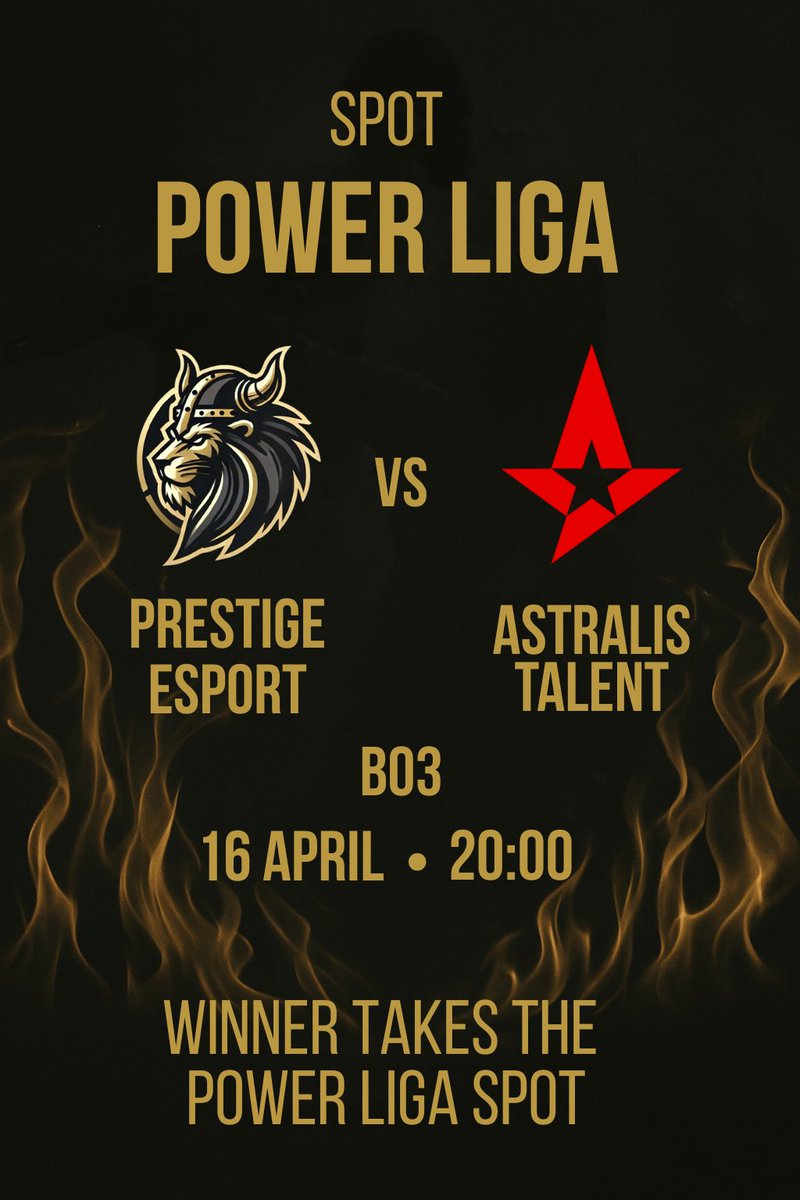 Prestige Esport CS (@prestigecs) on Twitter photo We will fight, that's the only way 💥
Finally, we'll play against <a href="/AstralisCS/">Astralis Counter-Strike</a> Talent to compete for a spot in POWER Liga. We'll be playing with roster lock since this is a season 28 game. Be ready!
🔗 twitch.tv/dust2tv We will fight, that's the only way 💥
Finally, we'll play against <a href="/AstralisCS/">Astralis Counter-Strike</a> Talent to compete for a spot in POWER Liga. We'll be playing with roster lock since this is a season 28 game. Be ready!
🔗 twitch.tv/dust2tv