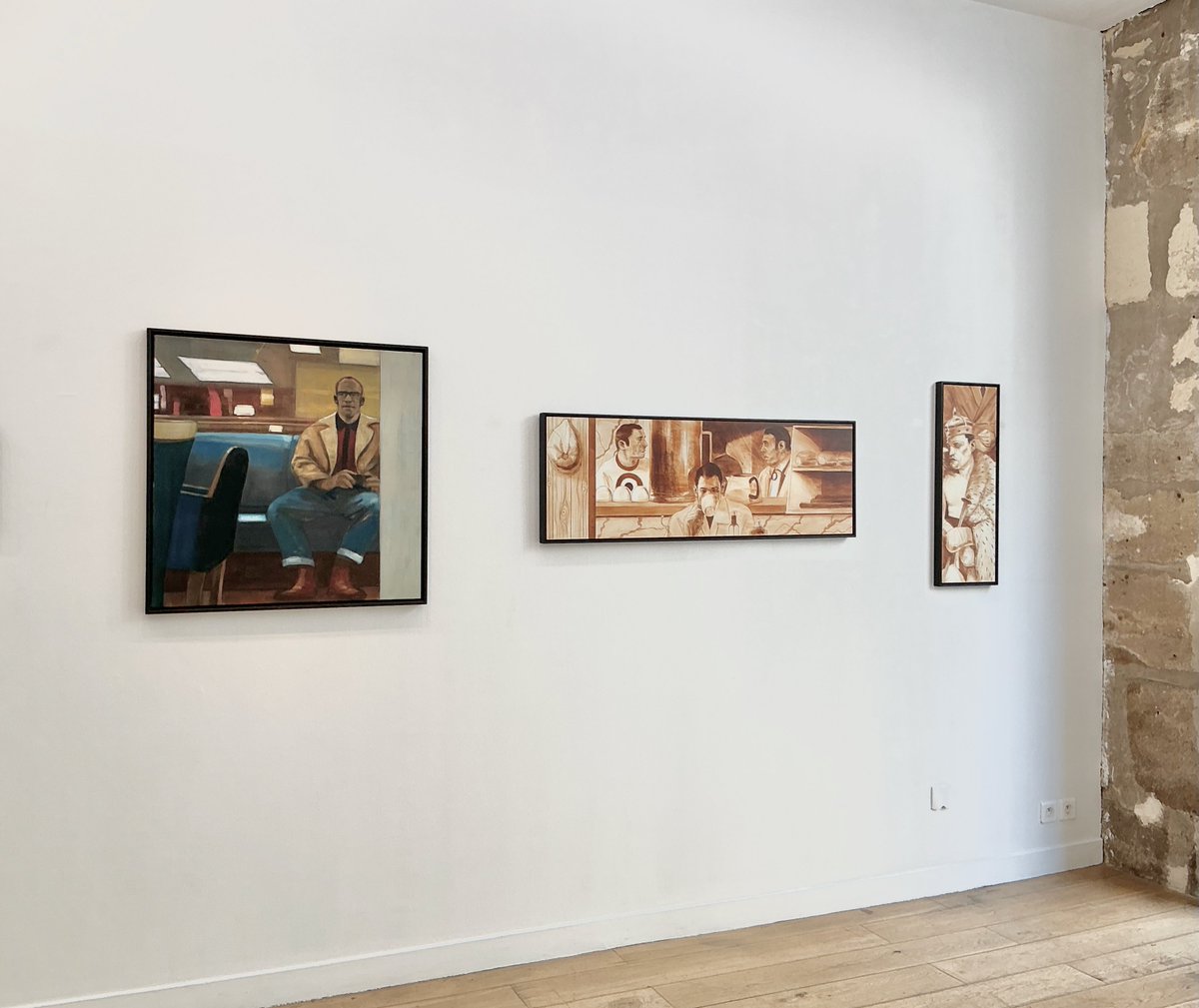 jm_oger's tweet photo. Vues de l’exposition "WALK TALL" de #RayRichardson qui définit ainsi son travail : "[il] porte souvent sur la vie, la classe sociale et sur le fait de l’envisager de manière cinématographique". À voir jusqu’au 19 avril au 16 rue Guénégaud. https://t.co/dujvIyRzlg