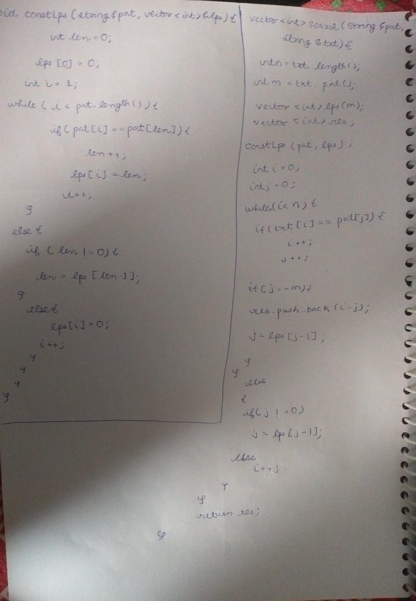 YojitKataria's tweet image. 🚀 #GFG160 - Day 14 Streak Continues! 🔍⚙️
Pattern searching? Mastered with the mighty KMP Algorithm today! 💪
✔️ Search Pattern (KMP Algorithm)
#PatternMatching #KMPAlgorithm #Strings #GeeksforGeeks #100DaysOfCode #geekstreak2025
@geeksforgeeks