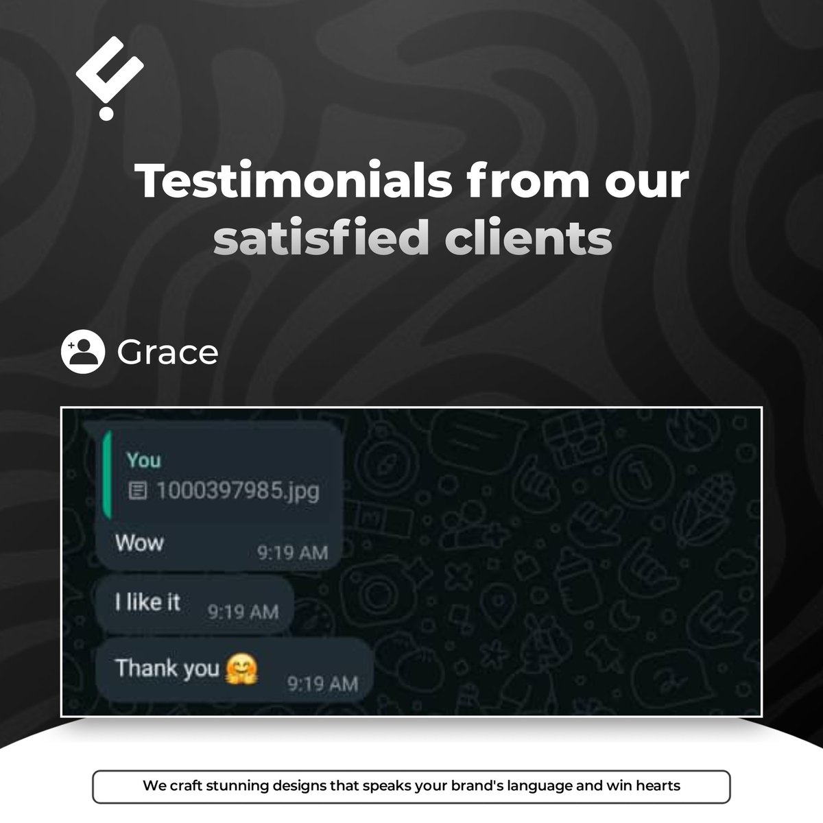 Ugohh_Works's tweet photo. "Your designs changed the way customers see my business" Satisfied client 😊
It's not just design - it's transformation.

Want results like this? Message Us today

#RealResults #Brandtrust #ClientTestmonial #HappyClients #CreativeImpact https://t.co/EOwZznMOkh